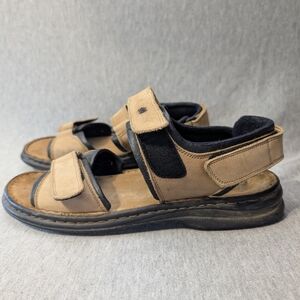 Josef Seibel Rafe Leather Sandals Men's 42 (9) Brown Adjustable Straps